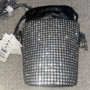 Madison West BGW-5612 Silver Rhine Stone Cross Body.